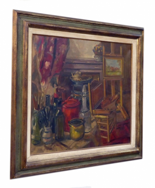 Peintre belge M. van den plas de Schoten vers Anvers