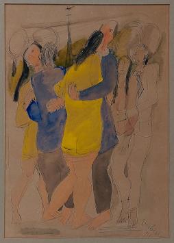 Expressief kunstwerkje  van de Belgische kunstenaar Maurits Verbist