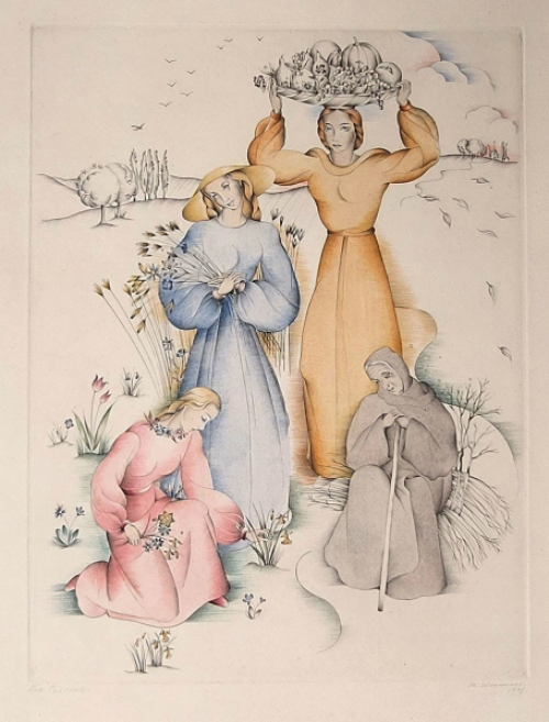 Een ets uit 1947 van de Belgische etser Margot Weemaes