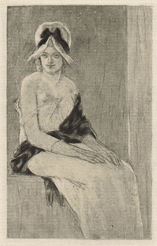 Félicien Rops met een ets mijn groottante