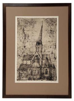 Gesigneerde ets van Romain Malfliet kopen