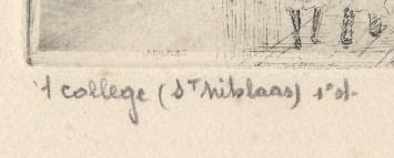 Het college (St Niklaas) 1ste staat