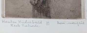 Belgische etser en tekenaar Romain Malfliet