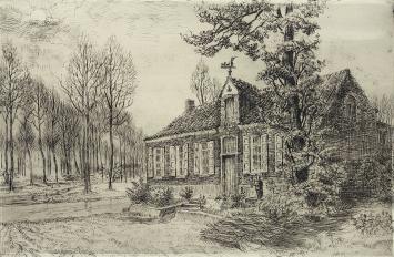 Romain Malfliet met een ets van Sinaaï