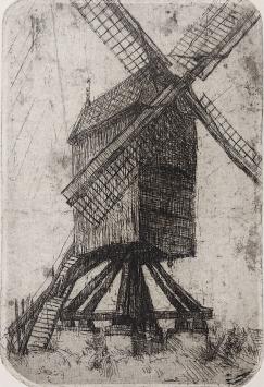 Molen te Vasene, ets van Malfliet