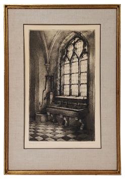 Gesigneerde ets van Romain Malfliet kopen