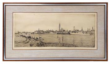 Gesigneerde ets van Romain Malfliet kopen