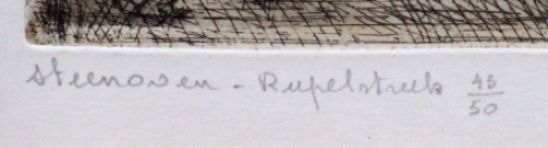 Een steenoven in de Rupelstreek, ets van Malfliet