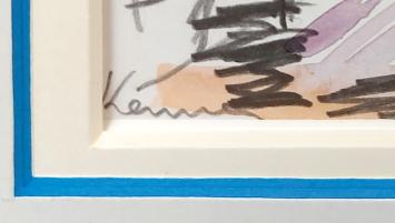 Tekening van de Belgische kunstenaar Marc Kennes