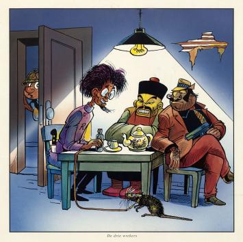 Gesigneerd kunstwerkje van Marc Sleen 1992