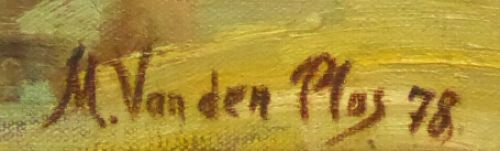 Peintre belge M. van den plas