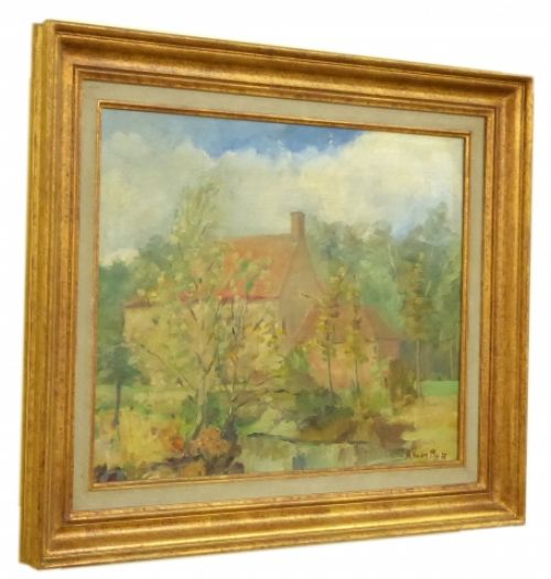 De Belgische kunstschilder M. van den plas