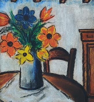 Post expressionistisch schilderij van Marcel Beeckman