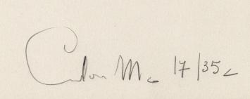 Litho met abstract onderwerp van M. Cardon