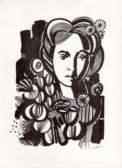 Litho van de Belgische kunstenaar Marcel Cockx