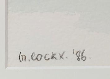 Aquarel: Strak winterlandschapje 1986