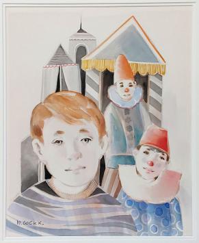 Aquarel van de Belgische kunstenaar M. Cockx kopen