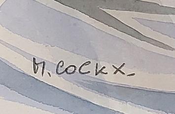 Aquarel: Kindje met twee clowns