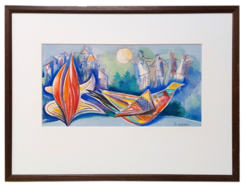 Aquarel Belgische kunstenaar Marcel Cockx