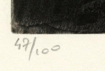 Abstracte gravure 47/100