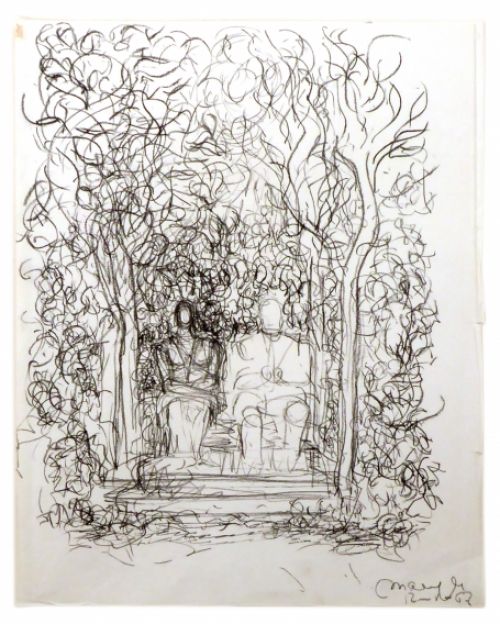 Marcel Maeyer 1967 potloodtekening