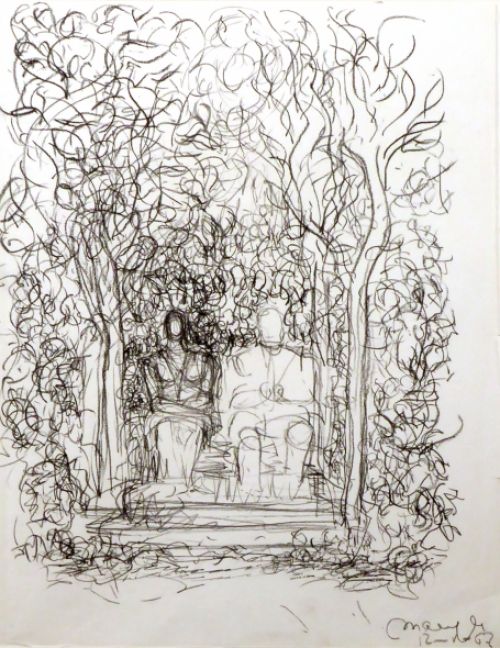 Koppel in een prieel van Marcel Maeyer 1967