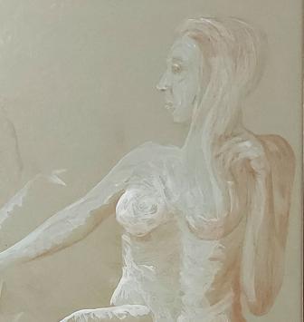 Schilderij naakte vrouw van  M. Notebaert