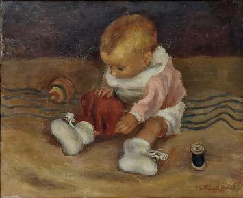 Marcel Stobbaerts met een spelend kindje