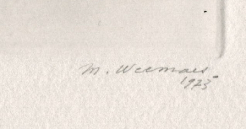 Kunstwerkje van de Belgische etser Margot Weemaes