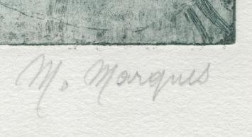 Ets van de Belgische grafica Maria Marques