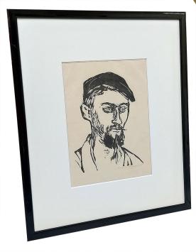Belgische grafica Maria Segers met een portret