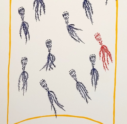 Grafisch kunstwerkje van de Gentse Marie-Alice Boshoff 