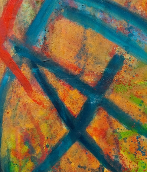 Marie-Christine Meersschaert  met een abstract werkje