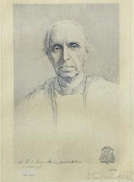 Kard. Mercier geëtst door Marie Van Humbeeck-Piron