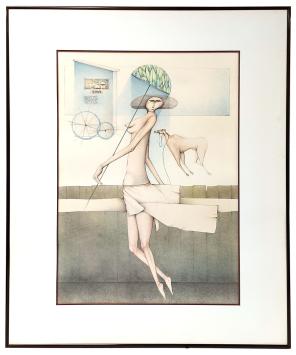 Marino Wegher met een tekening