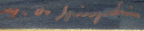 Schilderij van de Kortrijkse kunstenares Marthe De Spiegeleir
