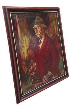 De kunstschilder aan het werk