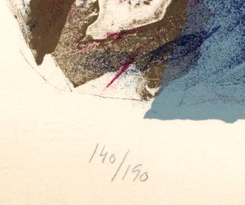 Abstract grafisch kunstwerk 1973 140/190