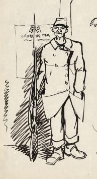 Tekeningen van Belgische tekenaar Frans Masereel uit zijn schetsboek