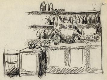 Tekening van Frans Masereel, waardin