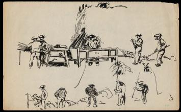 Potloodschetsen van F. Masereel