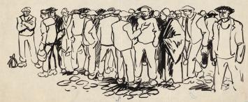 Tekening uit 1914 van Masereel