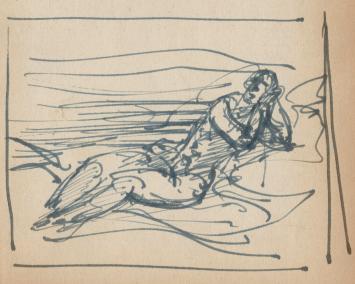 Studieschets van F. Masereel, expressionist