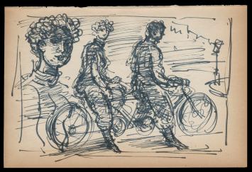 Tandem met fietsers van Masereel kopen