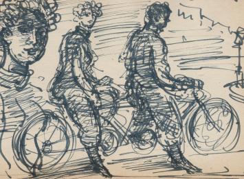 Studieschets van F. Masereel, expressionist