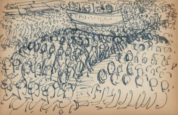 Kunstwerkje op papier van Frans Masereel