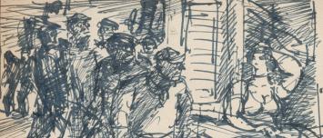 Studieschets van F. Masereel, de prostituees