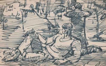 Originele tekening van Frans Masereel