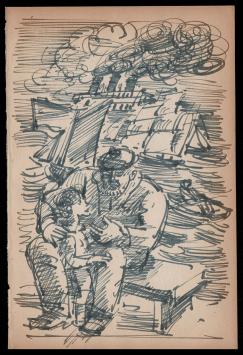 Pentekening van Belgische graficus Frans Masereel kopen