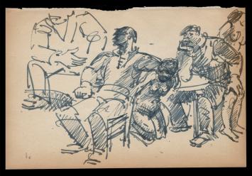 Schets van de Belgische kunstenaar Frans Masereel kopen